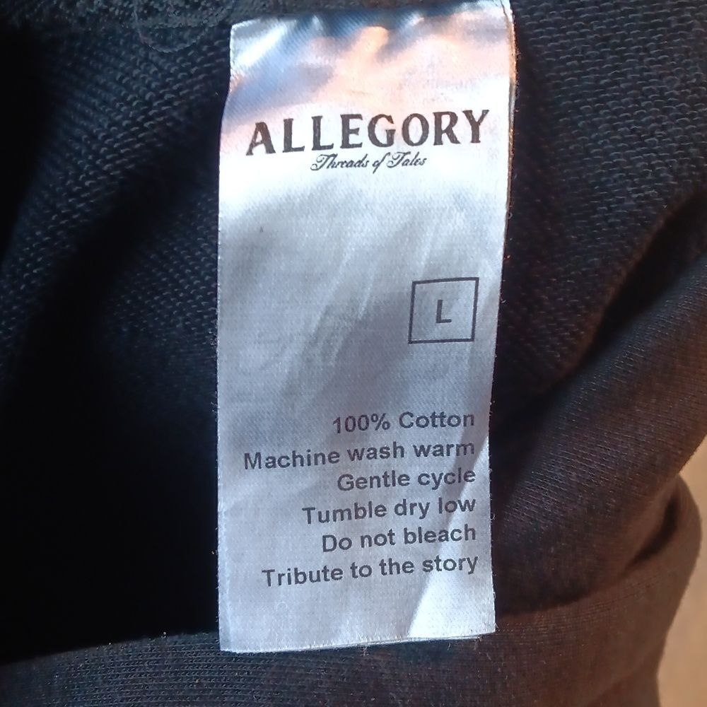 Allegory Hoodie Mens Black Liberation Graphic Hoodie Size L - Picture 10 of 16